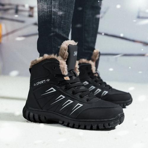 Winter Outdoor Mens Snow Boots keep Warm Plush Boots