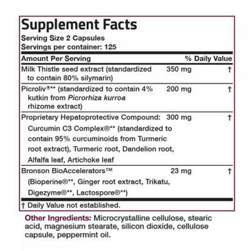 Bronson Liver Detox, 250 Capsules