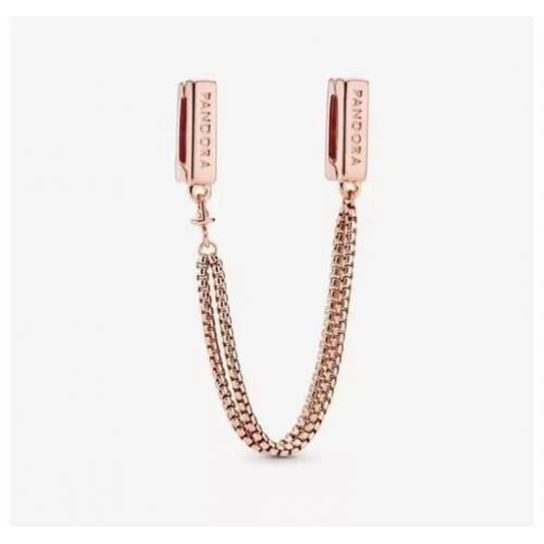 Authentic Pandora ROSE Charm Clip 787601 Reflexions Floating Safety Chain  