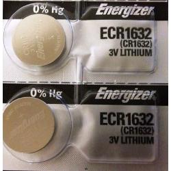 Energizer ECR1632 CR 1632 (2 piece) Lithium 3V Battery New Authorized Seller