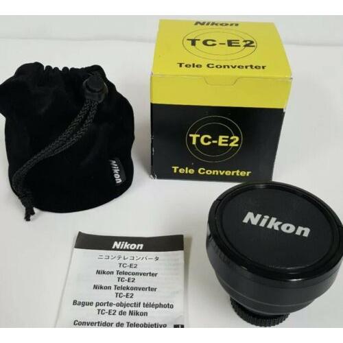 Nikon TC-E2 2X Teleconverter Lens Nikon 4300 4500 5000 Coolpix Digital Cameras