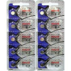 Maxell Button Cell SR626SW 377 Pack of 10 Batteries