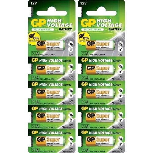 10 Pcs GP23A 12V Alarm Remote Alkaline Batteries GP 23AE 21/23 A23 23A MN21 23GA