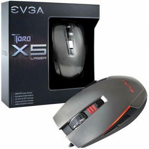 EVGA TORQ X5L Gaming Mouse/Customizable/8200 DPI/5 Profiles/8