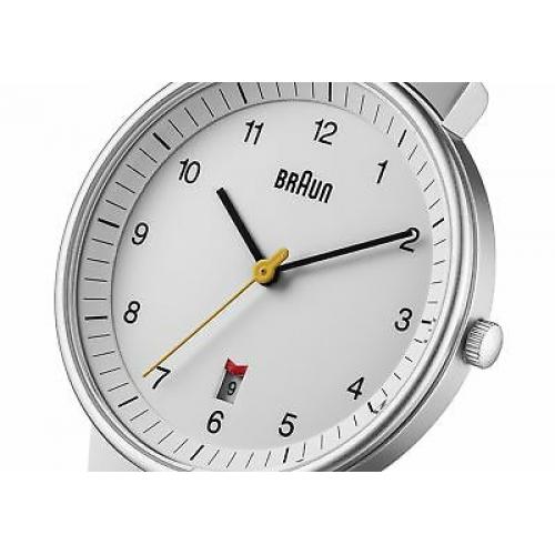 Braun Men's BN0032WHBKG Classic Analog Watch w. White Display and Black Band