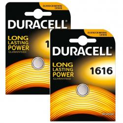 2 x Duracell Lithium CR1616 3V Coin Cell batteries DL1616 BR1616 KRC ERC EX:2026