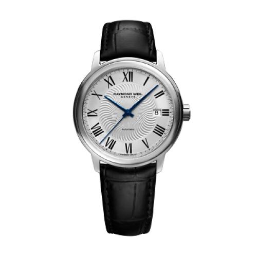 Raymond Weil Maestro Men's Automatic Silver Dial Leather Watch 2237-STC-00659