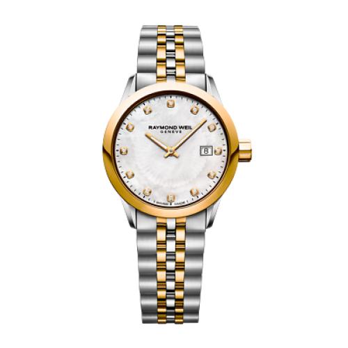 Raymond Weil Freelancer Ladies Quartz 12 Diamond Two-Tone Watch 5629-STP-97081