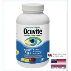 Bausch + Lomb Ocuvite Adult 50+, 150 Softgels ,Eye Vitamin & Mineral Supplement.