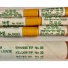 K&E RUWE Drawing Leads One Tube 58-0369 #2s & Nine Tubes 58 0372 #3s