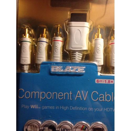 Component AV cable for Wii (Blaze) New, Free shipping