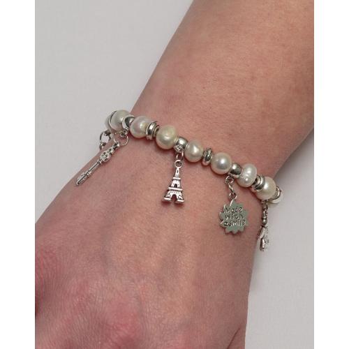 Cultural Fresh Water Pearl Women's Bracelet - Charms pattern