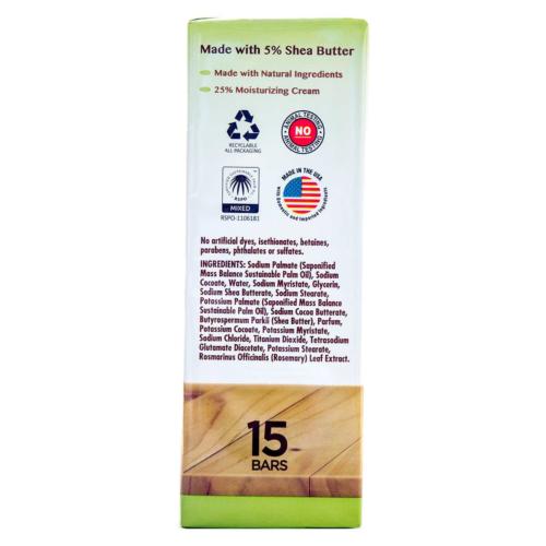Kirkland Bar Soap w/ Shea Butter 15 Bars Moisturizing Cream All-Natural Oils