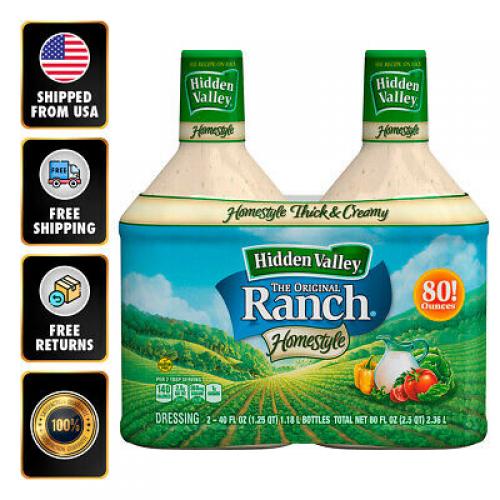 Hidden Valley Original Ranch Dressing 40 Oz 2 Count Gluten free No MSG EXP