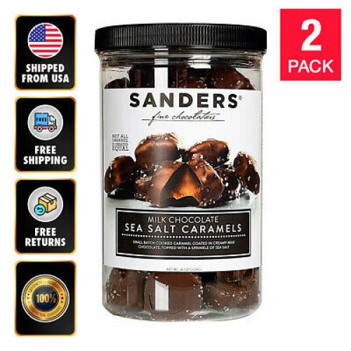 Sanders Milk Chocolate Sea Salt Caramels 36 oz - 2 Pack