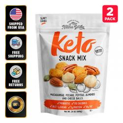 2 Pack Natures Garden Keto Snack Mix (24 Oz) Almonds Pecans Free Shipping EXP