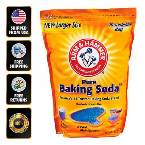 Arm & Hammer Pure Baking Soda Powder 13.5 Lbs Cleaning & Deodorizing EXP