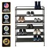 2 Pack Seville Classics 3 Tier Multi Purpose Storage Shoe Rack Adjustable