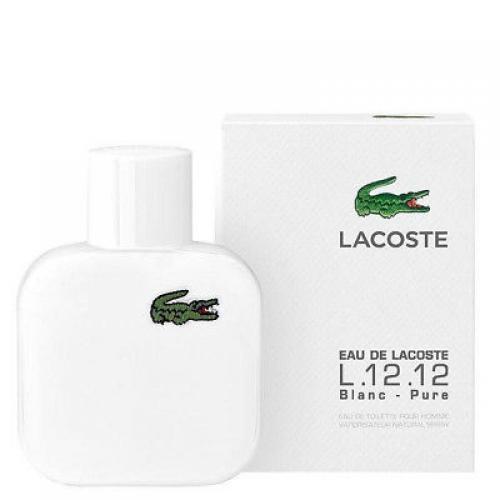 Eau de LACOSTE L.12.12 BLANC PURE cologne 3.4 / 3.3 oz edt men NEW IN BOX