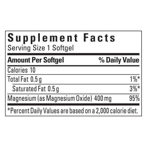 Nature Made Extra Strength Magnesium 400 mg (180 Softgels) Heart Bone Health EXP