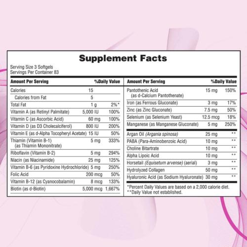 Natures Bounty Hair Skin and Nails 250 Softgels No Artificial Flavors EXP