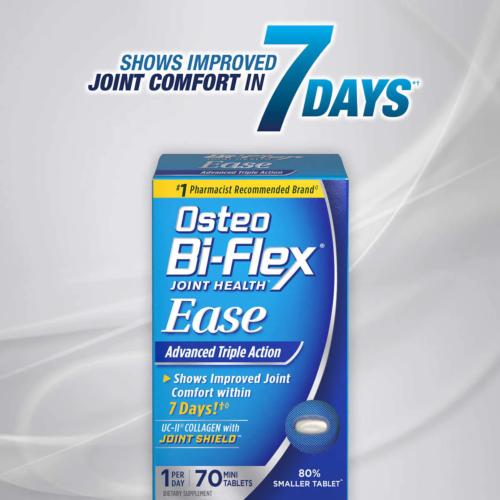 Osteo Bi-Flex Ease with UC-II Natural Collagen (70 Tabs) Joint Bone Health EXP