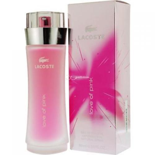 LACOSTE LOVE OF PINK Perfume 3.0 oz edt NEW IN BOX