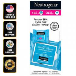 Neutrogena Makeup Remover Facial Towelettes 120 Count Gently Remove Dirt Oil EXP