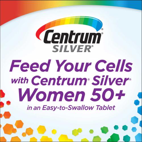 Centrum Silver Multivitamin Supplement Women 50+ (275 Tablets) Gluten Free EXP