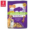 2 Pack Nylabone Grain Free Real Natural Bison Edible Dog Chews 48 Count EXP