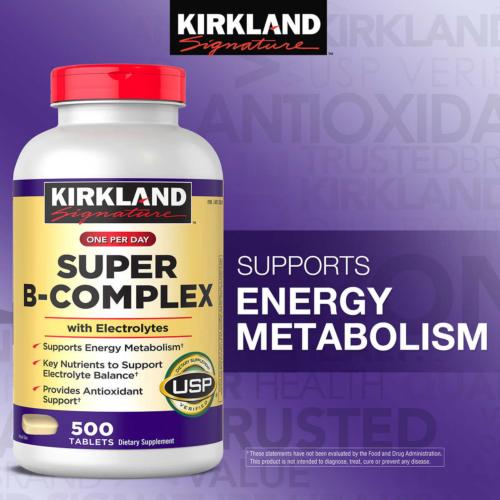 B Super Complex 500 Kirkland Electrolytes One Per Day Vitamin C Tablet 1000