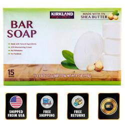 Kirkland Bar Soap w/ Shea Butter 15 Bars Moisturizing Cream All-Natural Oils