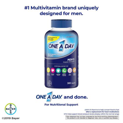 One A Day Mens Multivitamin 300 Tabs Physical Immune Health No Gluten Dairy EXP