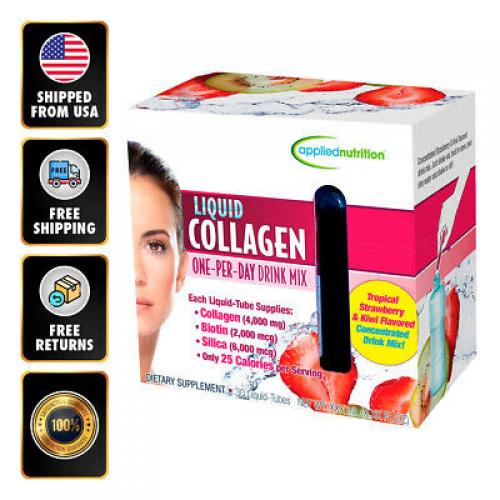 Applied Nutrition Liquid Collagen Drink Mix 4000 mg (30 Tubes) Beauty Skin EXP