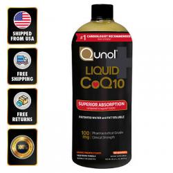 Qunol Liquid CoQ10 100 mg 30.4 Oz Heart & Vascular health Gluten Sugar Free EXP