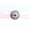 Authentic Pandora Silver 925 ALE Forget Me Not Purple CZ Charm Bead 791832ACZ