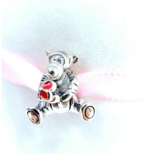 Authentic Pandora Silver 925 ALE Disney Tigger Pink Enamel Charm 792135EN80 #R36