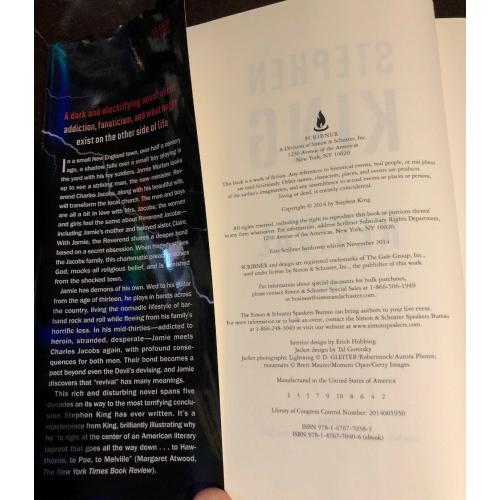 Revival Stephen King 2014 Hardcover 1st Edition W/ Tickets Author Reading 11/‘14