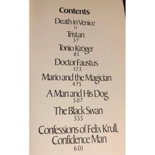 Thomas Mann Selected Works Hardcover Volume