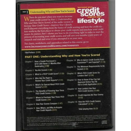 Increase Your Credit Scores Part 1, 2 & 3 Audiobook on CD 4-Disc Set