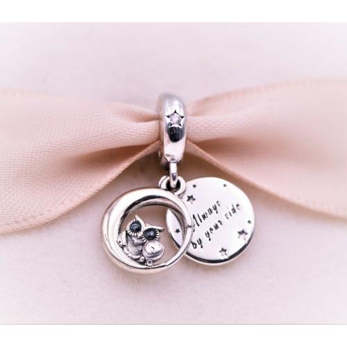 New Authentic Pandora Silver 925 ALE Always By Your Side Owl Dangle Charm 798398
