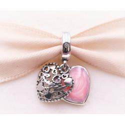 Authentic Pandora Silver 925 ALE Charm 796459EN28 Love Makes a Family