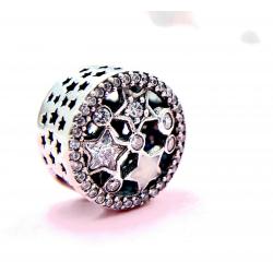 Authentic Pandora S925 ALE Illuminating Stars Openwork Charm 796373CZ
