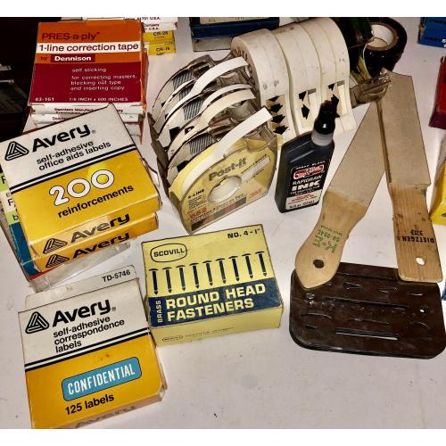 Large Assortment Of Drafting Supplies See Photos Dots Tabs Tapes Ink Fasteners