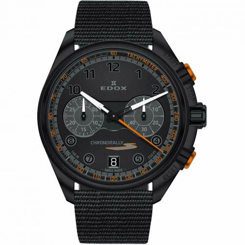 NEW Edox Chronorally-S Men's Chronograph Quartz Watch - 09503 37NNONAN NNO
