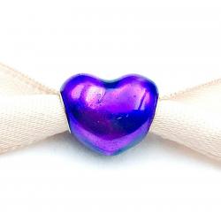 New Authentic Pandora Silver 925 ALE Charm 791814 My Heart Love Purple Bead