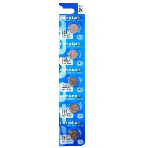5 NEW RENATA 395 SR927SW WATCH 0% MERCURY BATTERIES