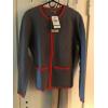 Cabelas Wool Grey/Red Cardigan Sweater