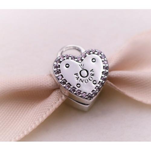 New Authentic Pandora Charm 925ALE Lock Your Promise Clip  796556