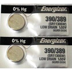 NEW ENERGIZER 390 389 SR1130SW SR1130W WATCH BATTERY 2 Pcs
